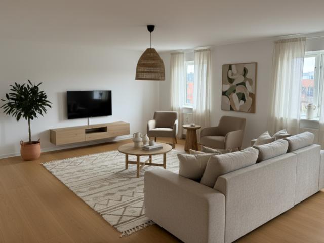 Nyrenoveret 3 værelses lejlighed på 90 m² – snart klar