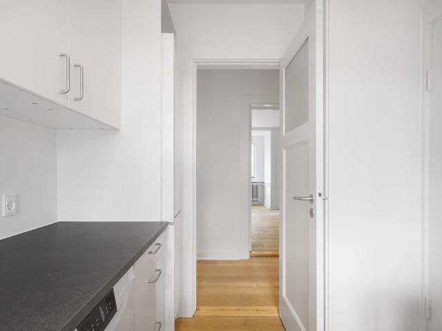 Nyrenoveret 3 værelses på 109 m2 med altan og bykig – helt centralt i Aalborg
