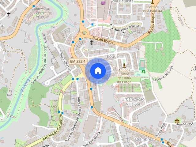 O apartamento localiza se perto do Intermache