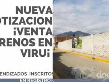 ¡OCASION VENDO LOTE EN VIRU, SECTOR VILLA CALIFORNIA¡