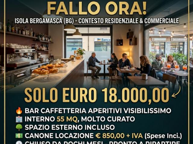 Occasione bar caffetteria a poco prezzo rif. BAR539