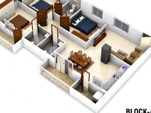 Oakstone SN Celeste 3 Bedroom 1463 Sq. Ft. Apartment in Hosa Road Junction Bangalore Listing ID: #10381