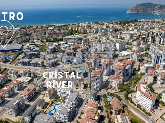 Oba Crystal Rıver Resıdence'da Full Eşyalı 1+1 | Aidat Dahil