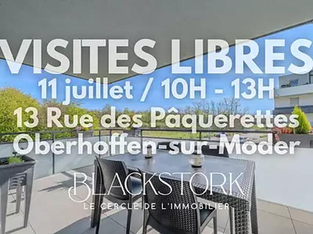 Oberhoffen sur Moder 67240 Achat / Vente appartement 3 pièces t3 terrasse