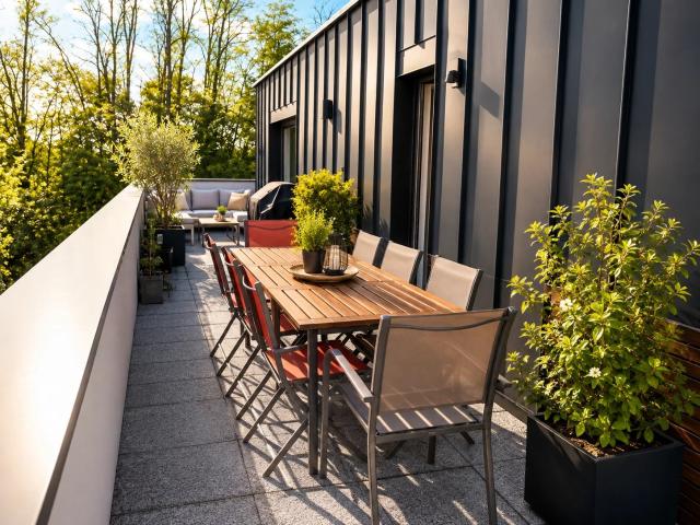 OBERHAUSBERGEN: Attique 3 Pièces Terrasse Garage