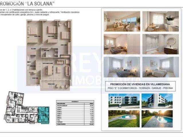 OBRA NUEVA EN VILLAMEDIANA RESIDENCIAL LA SOLANA con eficiencia Enérgetica AA