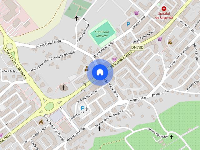 Ofer spre închiriere garsoniera Mioveni mobilata și utilata,etaj 1