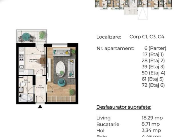 Oferta! Garsoniera decomandata 40 mp, Berceni Metrou 500 m