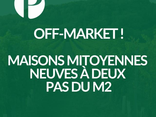 OFF MARKET Neue Reihenhäuser nur einen Steinwurf von der M2 entfernt