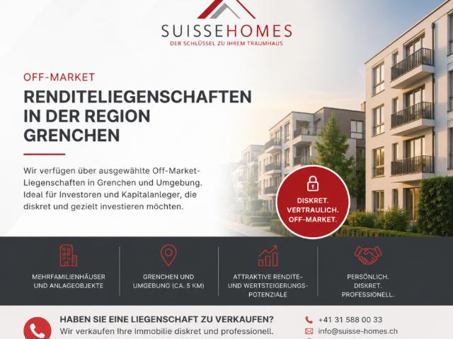 Off Market Renditeliegenschaft in der Region Grenchen gesucht oder verfügbar