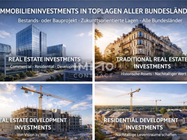 OFF MARKETS I Immobilieninvestments | Bestands oder Bauprojekte | Zukunftsorientierte Lagen