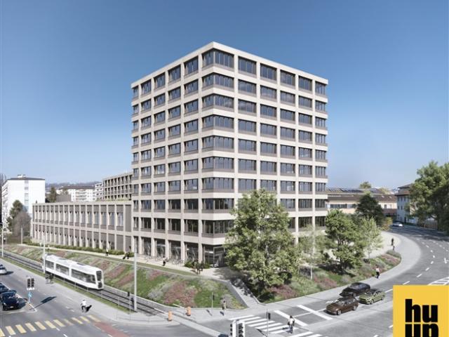 Vaudbureaux, 3'500 m2 verbleibend, Minergie, herrliche Aussicht, teilbar, am Fusse der Metrostation M1 und des Bahnhofs SBB