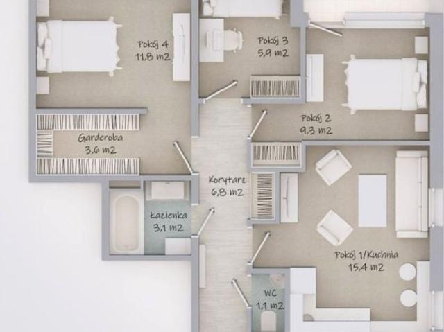 Ofiar Oświęcimia 56,25 m², Szczecin