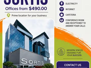 Oficinas en Alquiler – Sortis Business Tower | espacios por USD 490.00 en Obarrio