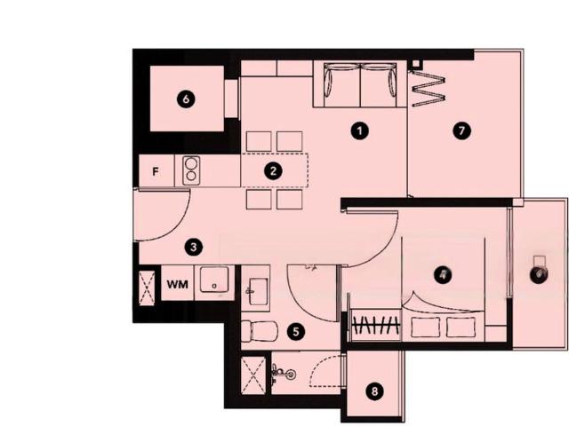 Okio D12, Apartment