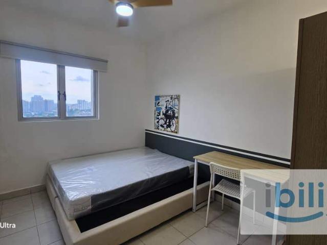OKR, NEAR RAPID KL BUS, Residensi Riamas Medium Room Fully Furnished @ 10” Mattress Aircond Wardrobe