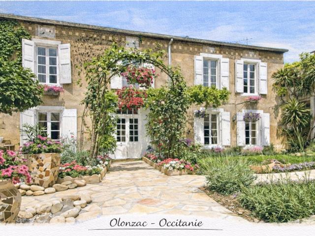 Olonzac – Propriété de charme 408 m² avec piscine, jardin et deux logements indépendants – activité saisonnière rentable