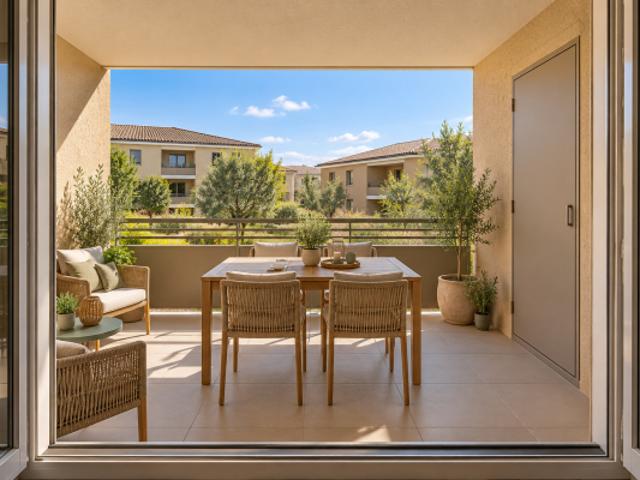 OLLIOULES – DERNIER ETAGE T2 NEUF AVEC BELLE TERRASSE