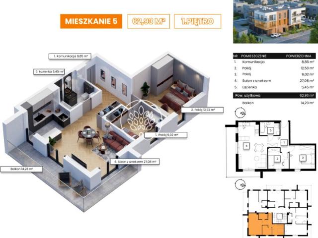 Łomżyńska 62,93 m², Bydgoszcz