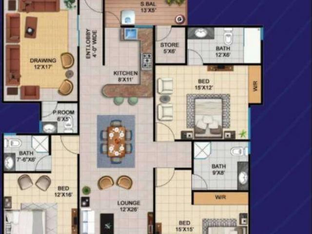 On Installment, Fresh Booking In 2 & 3 Bedrooms Apartments In Clifton Karachi Clifton ID 33822
