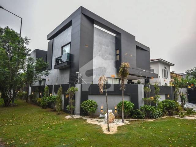 One Kanal Corner Brand New Luxury Ultra Modern Design Most Beautiful Full Basement Fully Furnished Home Theater Lift Bungalow For Sale At Prime Location Of DHA Lahore Near To Park Masjid & Commercial Market