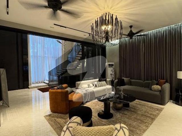 One Kanal Brand New Luxury Modern Design Fully Furnished Full basement House Available For Rent In DHA Phase 6 Hot Location DHA Phase 6