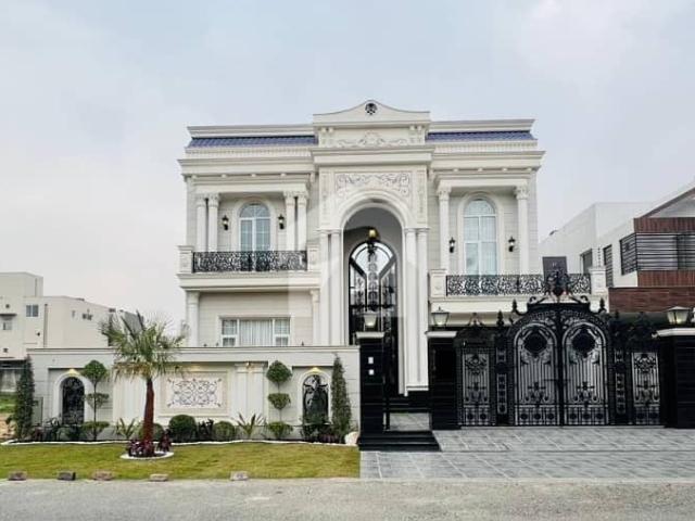 One Kanal Brand New Spanish Design Most Beautiful Full Basement Semi Furnished Bungalow For Sale At Prime Of DHA Lahore Near To Park Masjid & Commercial Market
