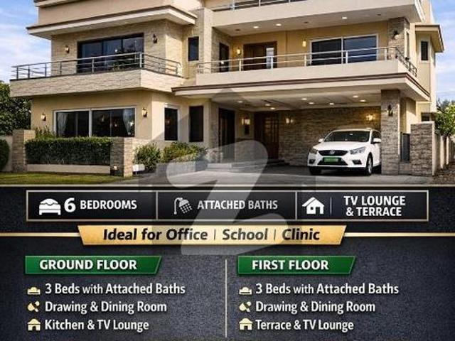 One Kanal Double Storey House For Rent In Gulzar e Quaid Ideal For Companies, School & Clinic Gulzar e Quaid Housing Society