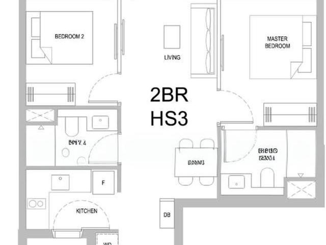 One Marina Gardens D1, Apartment