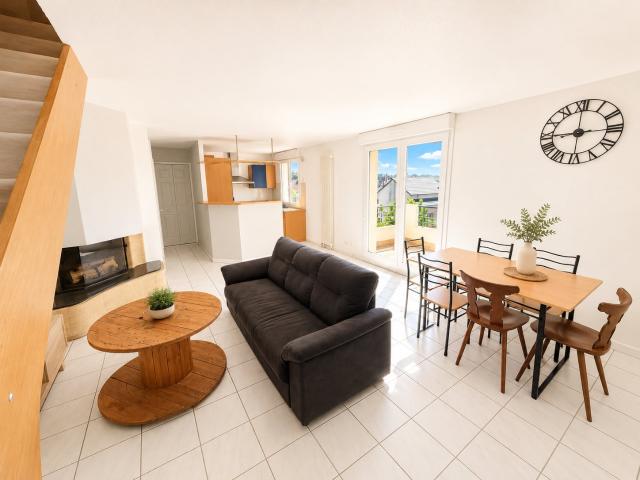 OSTWALD 67540 Dernier étage, Duplex, appartement 3 pièces avec terrasse, garage et cave