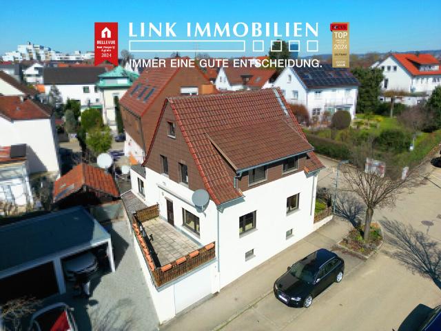 Ostfildern Nellingen: Freistehendes EFH mit viel Nutzfläche, Sonnenterrasse, Garten und Garage