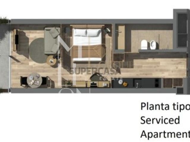 Oporto Metropolitanao Serviced T0 com garantia mensal de 5% de lucro Matosinhos