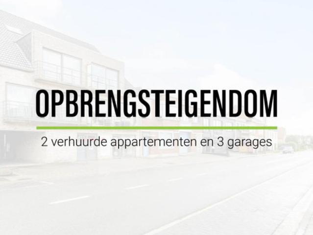 Opbrengsteigendom: 2 verhuurde appartementen met 3 garages