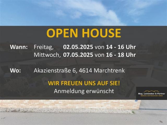 Exklusiver Bungalow im Toskana Stil mit Terrasse, Traumgarten und Doppelgarage in Marchtrenk