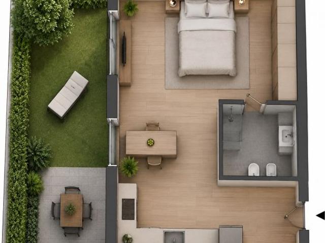 Open Space con giardino privato