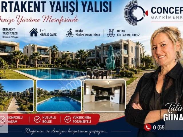 Ortakent Yahşi En Değerli Sitede | 3+1 Kiralık Havuzlu Daire