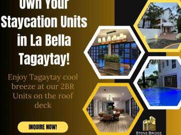 Own a Staycation Unit at La Bella Tagaytay! [Condos ️] April 2025 in Tagaytay, Cavite for sale