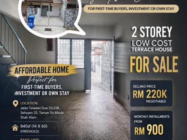 Own Your First Landed Home Monthly Installments From RM900 per Month