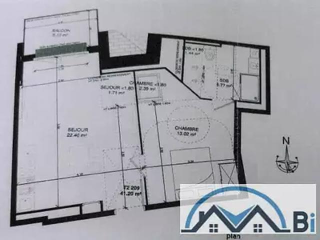 Ouistreham 14150 Location appartement 2 pièces t2 au dernier étage