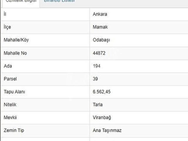 ÖZDEMİR İNŞAAT'TAN MAMAK ODABAŞINDA YATIRIMLIK TARLA