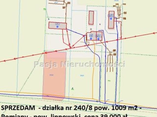 Płomiany, 1009 m² Działka
