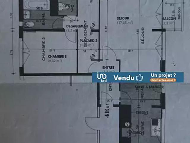 Pantin 93500 Achat / Vente appartement 3 pièces t3