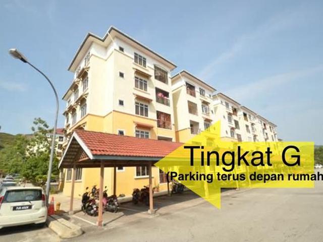 Pangsapuri KLIA G floorparking depan rumah