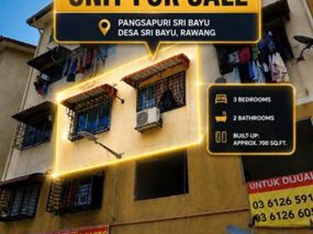 Pangsapuri Sri Bayu Best Value 3 Bedrooms Rawang