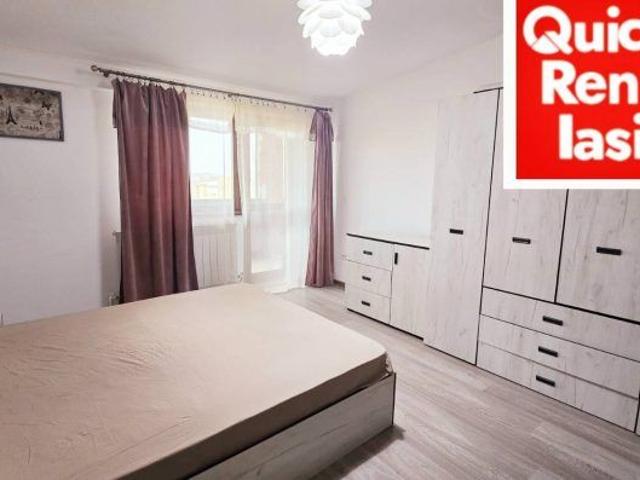 Pacurari Alpha Bank bloc nou apartament 1 camera modern de inchiriat 43mp