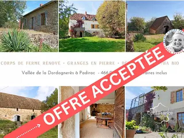Padirac 46500 Achat / Vente maison 9 pièces t9 jardin terrasse