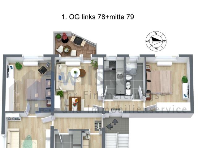 Paketoption* 2x2 Zi.Whg. nebeneinander/viel Tageslicht / idealer Grundriss / modernisiertem Gebäude