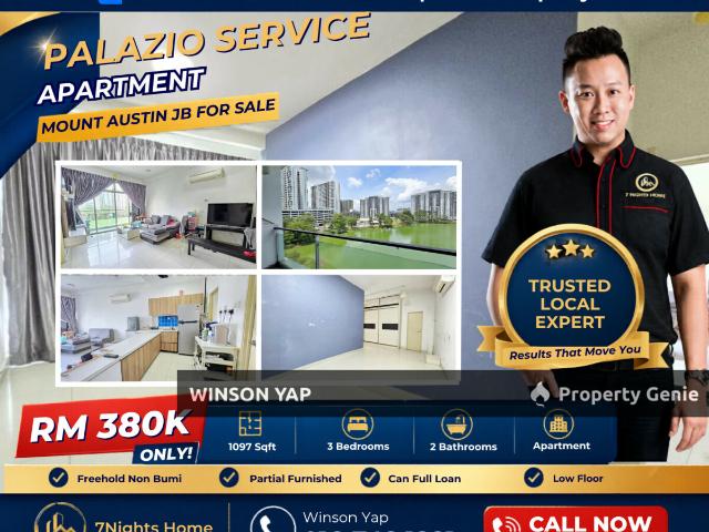Palazio Apartment Mount Austin JB Below Market Value Can Full Loan