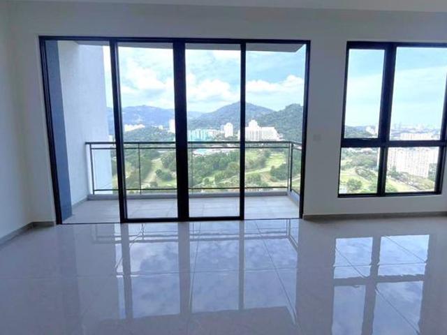 Partially furnished high floor with nice golf course city sea view