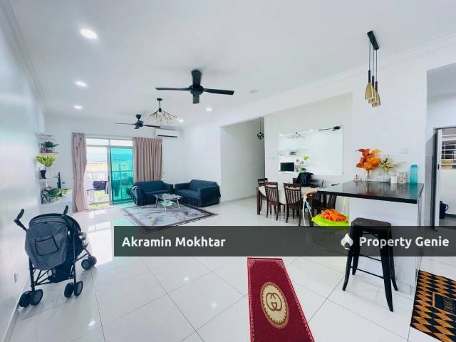 Partially Furnished & 2 Parking | With 2 CP Hon Residensi Block A Taman Nirwana Ampang for Sale